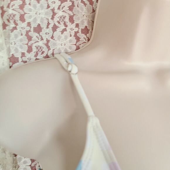 Nwt shein pastel plaid brief tie bottom bikiniSize medium - Picture 4 of 9